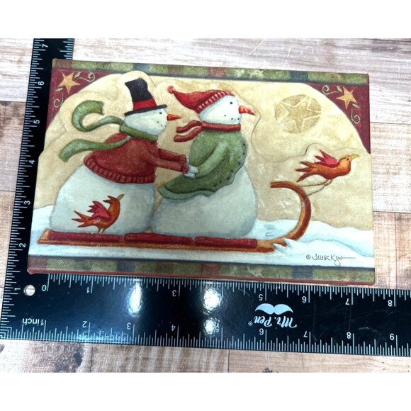 Snowman Greeting Card Box Set - 17 Blank Cards & Envelopes With 3D Keepsake Box - Picture 7 of 8